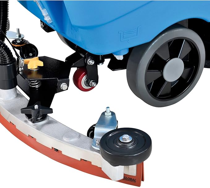 Global Industrial Commercial Electric Walk-Behind Ergonomic Auto Floor Scrubber, Corded, 17" Cleaning Path, 9.2 Gallon Solution Tank, 10.5 Gallon Recovery Tank