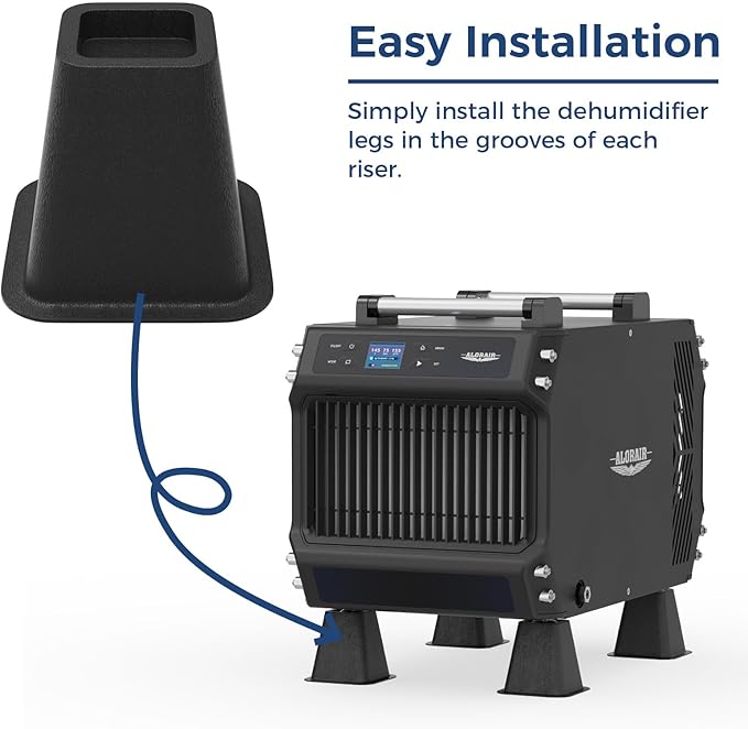 ALORAIR Dehumidifier Riser Kit 4-Pack, 6 Inch Heavy-Duty Universal Crawl Space Support for Optimal Drainage, Vibration & Noise Reduction, Fits All Crawlspace Dehumidifiers