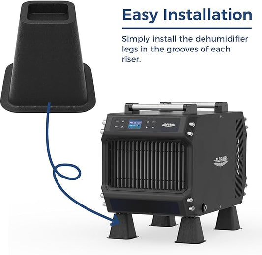 ALORAIR Dehumidifier Riser Kit 4-Pack, 6 Inch Heavy-Duty Universal Crawl Space Support for Optimal Drainage, Vibration & Noise Reduction, Fits All Crawlspace Dehumidifiers