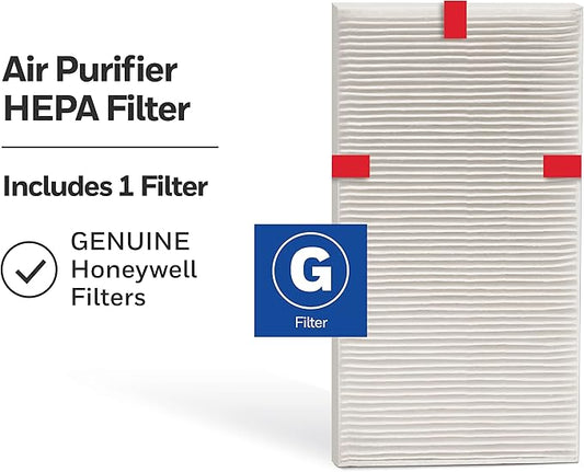 Honeywell HEPA Air Purifier Filter G, 1-Pack – for HPA030/HPA080 & HPA180 Series – Airborne Allergen Air Filter Targets Wildfire/Smoke, Pollen, Pet Dander, and Dust