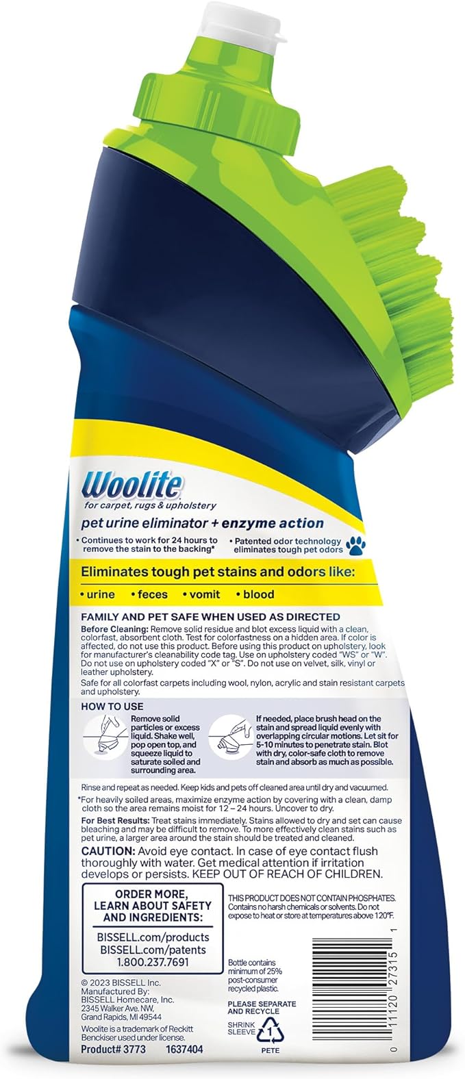 Bissell Woolite Pet Urine Eliminator with BrushHead, 4PK, 3773L