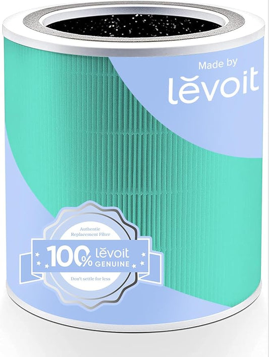 LEVOIT Genuine Core 400S-P Air Purifier Toxin Absorber Replacement Filter, Supports HEPA Sleep Mode, High-Efficiency Activated Carbon for Removal of Odor, Pollen, Smoke, Core 400S-RF-TX, 1 Pack, Green