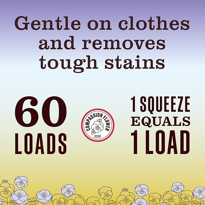 MRS. MEYER'S CLEAN DAY Ultra Concentrated Laundry Detergent, Compassion Flower Scent, 24.3 fl oz