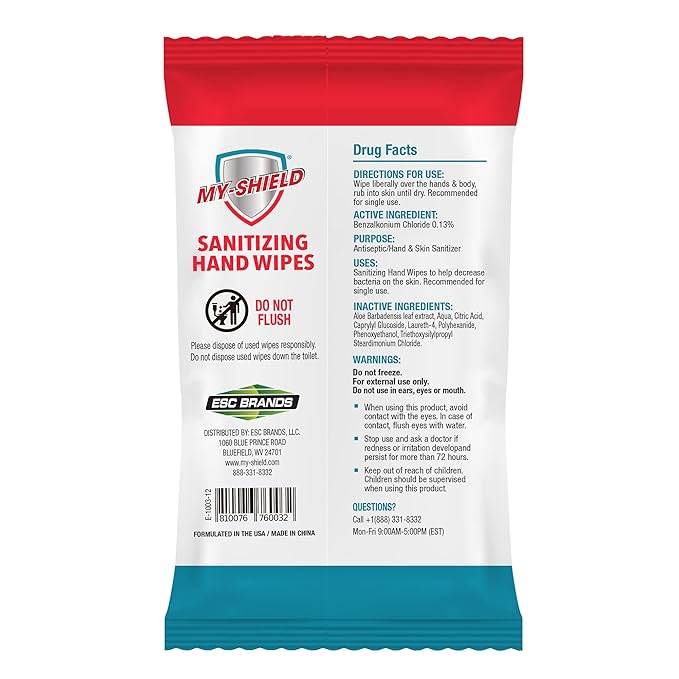 Sanitizing Hand Wipes - Travel Pack - 20 Count (4-pack) Alcohol-Free, Long-lasting Protection. Kills 99.9% of Germs. Moisturizes With Aloe Vera. Formulated with Zetrisil.