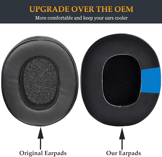 Crusher Evo/Crusher Wireless Earpads Cooling Gel Hesh ANC/Hesh 3 Replacement Pads Upgrade Cushions Compatible with Skullcandy Crusher ANC/Crusher Evo, Hesh 3/Hesh Evo/Hesh ANC, Venue ANC Headphones
