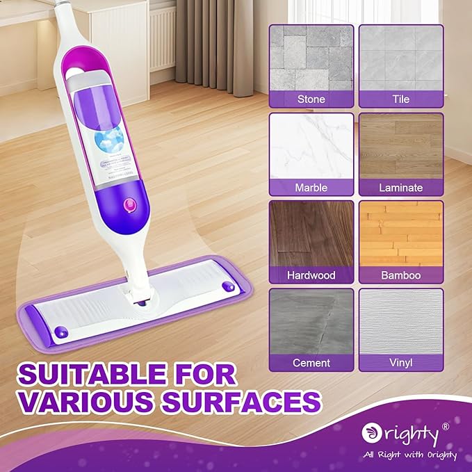 Orighty Reusable Mop Pads for Swiffer PowerMop, 10 Pack Power Mop Pads Refills for 13 ''-15 '' Spray Mop, Microfiber Mop Pads Refills for Multi-Surface Floor, Machine Washable