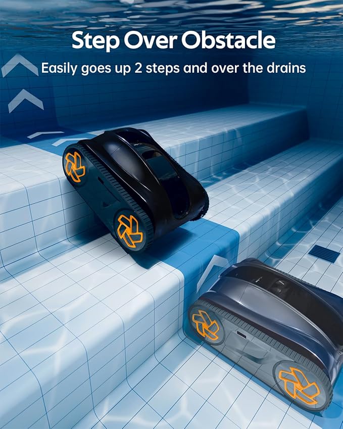 (2025 Upgrade) iGarden Pool Cleaner K25, Cordless Pool Vacuum Robot for Inground & Above Ground Pools, Smart Navigation, 150 Min Runtime, Touchscreen, Self-Parking, Cleans Floor, Wall & Waterline