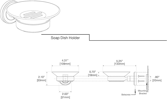 Gatco 1940MX Latitude II, Soap Dish Holder, Matte Black and White Combo | Wall Mounted Porcelain Soap Dish with Holder in Matte Black| 2.10" H x 4.31" W x 5.25" D