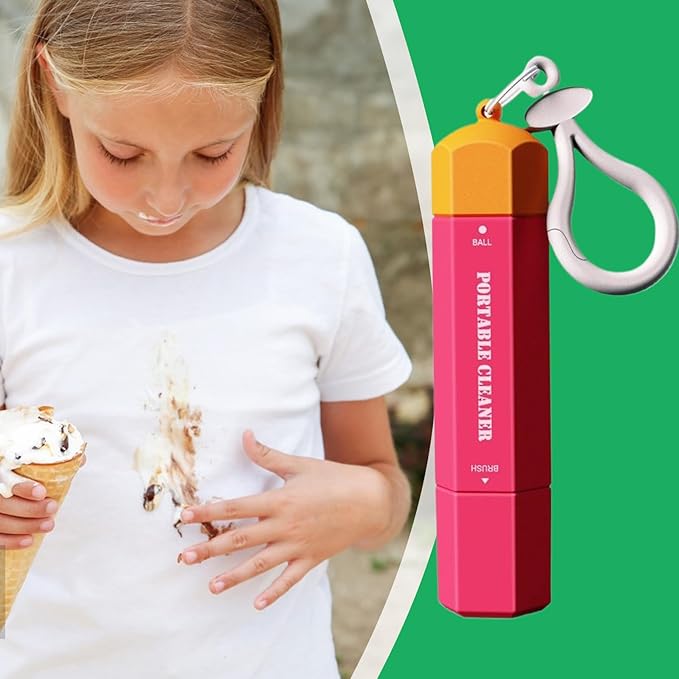 Stain Remover Pen, Double Head Instant Treater Sticks, Stain Removers Pen for Clothes, Multipurpose Wash Free Stains Removers Pens, Spot Cleaner, 15ml Portable Pens Stains Remover for Shirt, Red