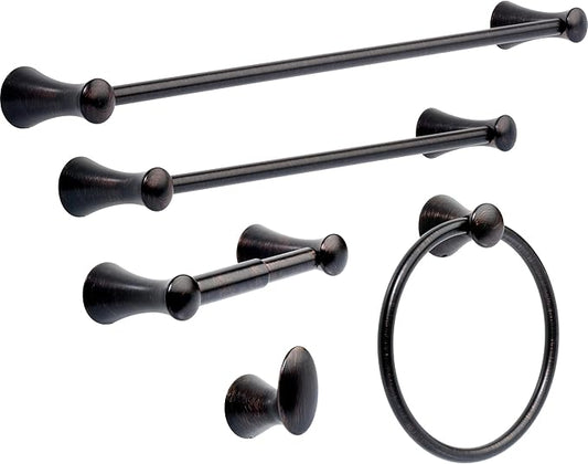 Delta Lahara (1-Pack) Toilet Paper Holder Venetian Bronze Tissue Roll Holder for Bathroom Organization and Storage Spring Loaded Toilet Tissue Holder Wall Bathroom Accessories D73850-RB