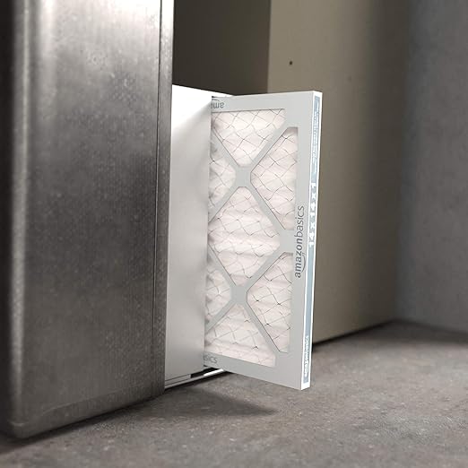 Amazon Basics 14x14x1 Air Filter, MERV 8 AC Furnace Filters, Allergy Control, Electrostatic, Air Cleaning, 6-Pack (Actual Size: 13.75" x 13.75" x 0.75")