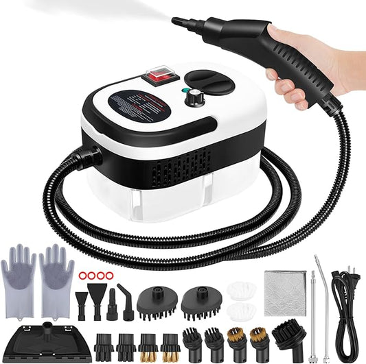 6 Level Adjustable Handheld Steam Cleaner for Home,15s Heat-Up Pressurized Steamer for Cleaning,1.29 Quarts Tank Portable Steam Cleaner Handheld for Car