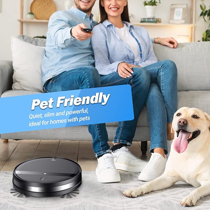 Robot Vacuum and Mop Combo, App/Alexa Control, Smart Robot Vacuum Cleaner, Ultra-Thin, Automatic Recharge Robotic Vacuum Cleaner for Pet Hair/Carpet/Hard Floor