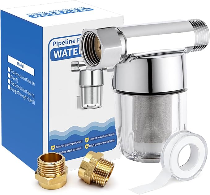 Washing Machine Water Filter,Filters For Washing Machine,Garden Hose,Rv Water Hose,Camper Water Filter,For Shower,For Sink Faucet,Compatible With 1/2 3/4 Ports (T Port)