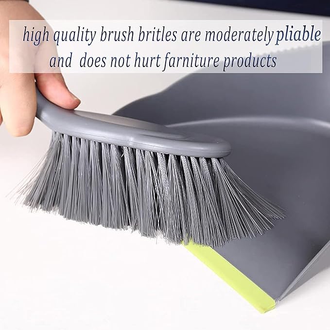 Dust pan Broom Dustpan Brush - Dust Pans with Brush, Hand Broom and Dustpan Set, Dustpan and Brush Set, Handheld Broom and Dustpan Set, Dustpan are Used to Clean, Floors, Tables, Animal Cages (3pcs)
