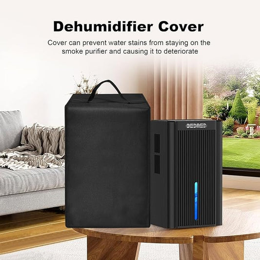 Dehumidifier Dust Cover Heavy Duty 600D Nylon Antistatic Waterproof Convenient Protective Case for Compatible with Dehumidifier CT11 for Home,95OZ (Black)