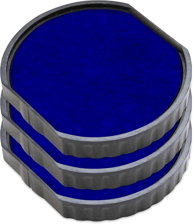 E/R40 Replacement Pad Compatible for 2000 Plus Printer R40 - Water Based - Pack of 3 - Blue