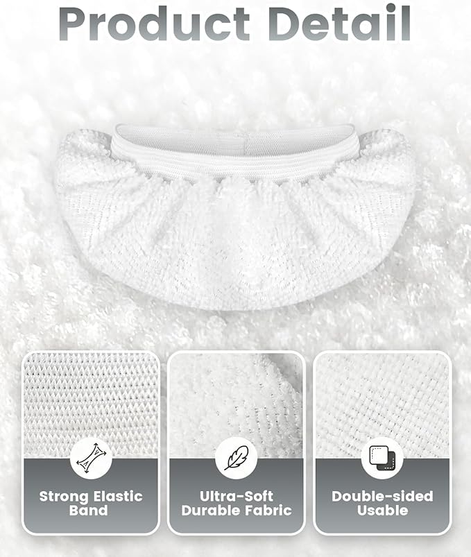 8 Pack Universal Microfiber Cloths for Handheld Steam Cleaner, Double-Layered Reusable & Washable Pads, Compatible with Bissell SteamShot, Wagner, PurSteam, McCulloch, Dupray and More