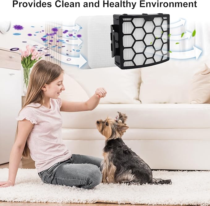 LA502 Replacement filter for Shark LA502, LA300, LA322, LA301, LA500, LA702 Rotator Lift-Away ADV DuoClean PowerFins Upright Vacuum (2 Filter + 6 Foam + 6 Felt)