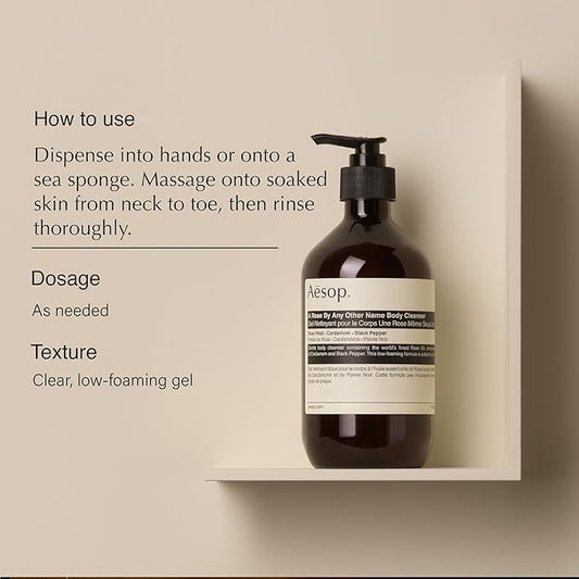 Aesop A Rose By Any Other Name Body Cleanser | Gentle Body Cleanser with Rose Petal Oil & Skin-Softening Botanicals | 16.9 oz / 500mL
