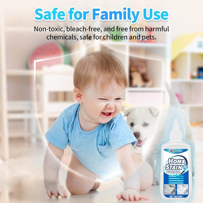 Home Stain Remover Gel, Heavy Duty Cleaner for Grout, Tiles, Kitchen Sinks, Showers, Washing Machines, Refrigerators, Bathtubs, Walls, Household Cleaning Solution, 5 Fl Oz