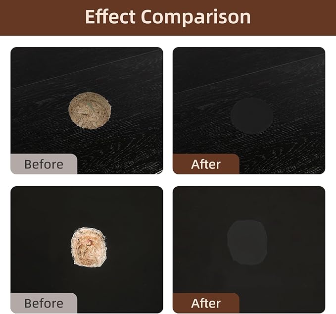 Black Wood Filler,Black Wood Putty,Wood Filler Putty,Wood Filler Paintable,Wood Furniture Repair Kit,Quickly Repair Any Broken and Defective Wooden Furniture