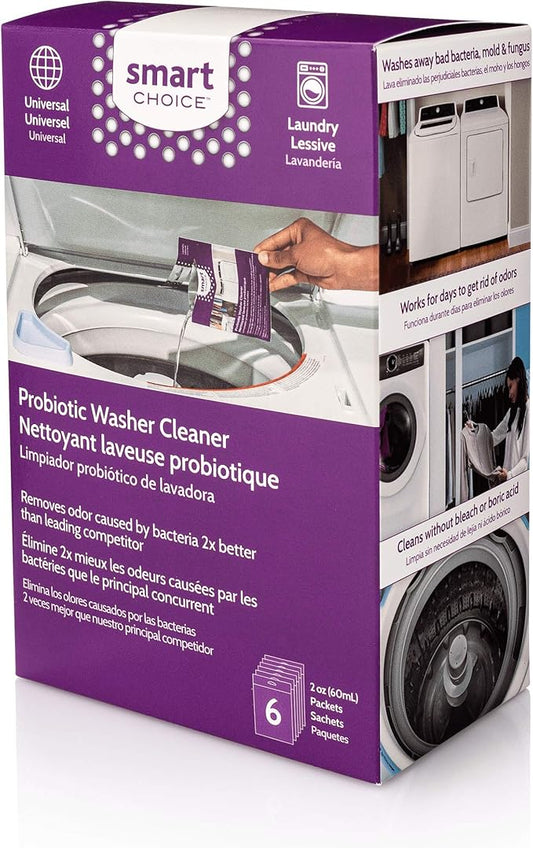 Smart Choice 10SCPROL02 Washer Washing Machine Cleaner, Carton of 6 Packets