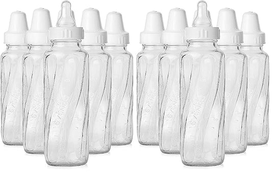 Evenflo Feeding Classic Glass Bottle, Twist Bottles, 8 Oz, 2-Pack of 6 Bottles