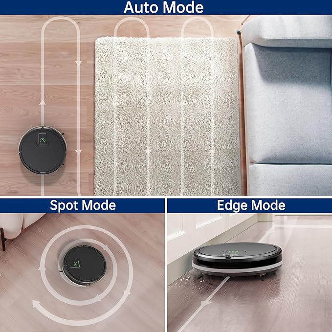 Robot Vacuums,Upgraded 2900Pa Powerful Suction Robotic Vacuum Cleaner, 150Mins Max, Self-Charging,Tangle Free Robot Vacuum Cleaner Perfect for Pet Hairs,Dust & Hardwood Floors