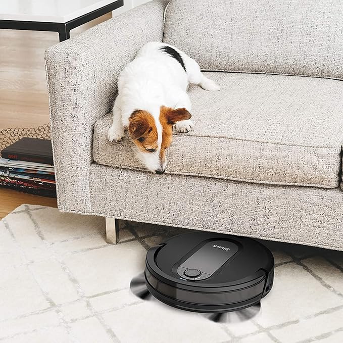 Shark IQ Robot RV1100 App-Controlled Robot Vacuum with WiFi and Home Mapping, Pet Hair Strong Suction with Alexa (Renewed)