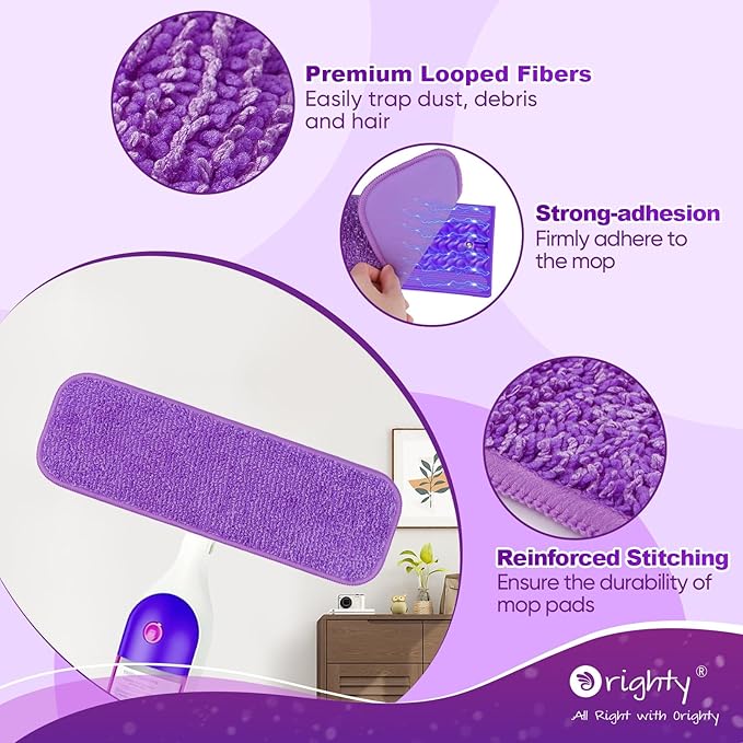 Orighty Reusable Mop Pads for Swiffer PowerMop, 20 Pack Power Mop Pads Refills for 13 ''-15 '' Spray Mop, Microfiber Mop Pads Refills for Multi-Surface Floor, Machine Washable