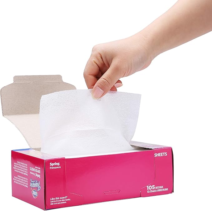 Clorox Fraganzia Fabric Softener Dryer Sheets | Scented Laundry Dryer Sheets for Great Smelling Clothes | Fresh Spring Scent Laundry Sheets, 105 Count - 6 Pack -BB0193PCS6
