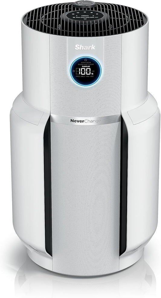 Shark Air Purifier with NeverChange Air Filter Technology, 5 Year HEPA Filter, Covers 1400 Sq. ft, Odor Neutralizer and Clean Sense Technology, Removes 99.98% of Dust & Allergens, HP302 (Renewed)