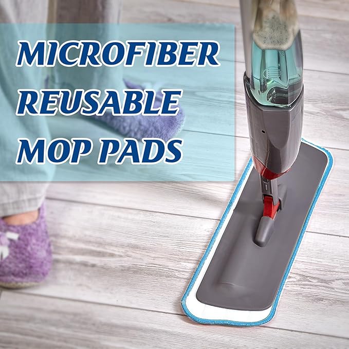 40 Pack Microfiber Mop Pads Machine Washable Cleaning Flat Mop Head Replacement Reusable Household Pads for Hardwood and Hard Surface Floor Cleaning and Scrubbing