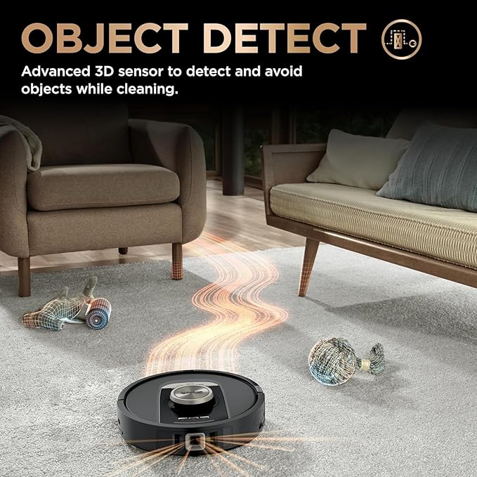 Shark Robot Vacuum & Mop Combo, PowerDetect NeverTouch Pro, Self-Emptying, Self-Refill with Self-Clean Pad Wash & Dry, 60-Day Capacity, 30-Day Refill Tank, RV2820ZE (Renewed)