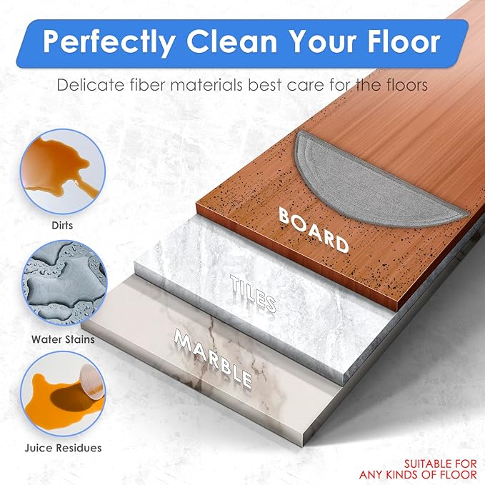 (5 Pack) Saros 10 Replacement Mop Pads Compatible with Roborock Saros 10 Robot Vacuum Cleaner, Washable Mop Cloths Accessories Kit, Mop Pad Refill, Replacement Parts