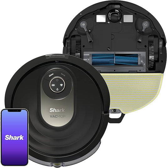Shark AI Robot Vacuum & Mop, with Home Mapping, Perfect for Pets, Wifi, Works with Alexa, Black/Gold (AV2001WD)