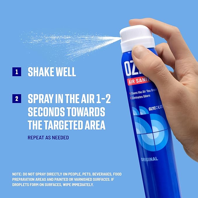 Ozium 3.5 Oz. Air Sanitizer & Odor Eliminator for Homes, Cars, Offices and More, New Car Scent, 4 Pack (OZM-22-4)