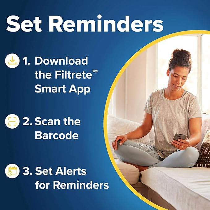 Filtrete 21.5x23.5x1 AC Furnace Air Filter, MERV 8, MPR 700, Tough on Pollen, Easy on Airflow, 3-Month Pleated 1-Inch Electrostatic Air Cleaning Filter, 4-Pack (Actual Size 21.19 x 23.19 x 0.81 in)