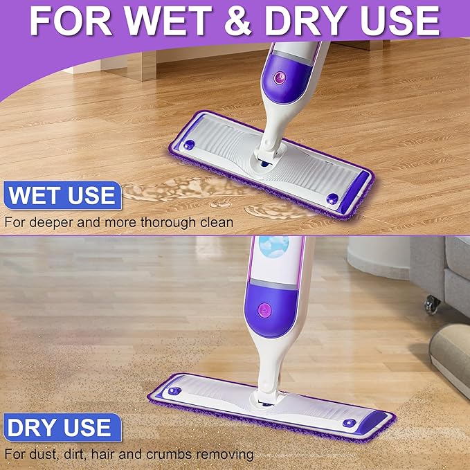 Aifacay Reusable Mop Pads Compatible with Swiffer PowerMop,Power Mop Pad Refill Pads Washable 15.3 * 5.1 Inch, Microfiber Replacement Pad for Multi-Surface Floor Cleaning 6 Pack