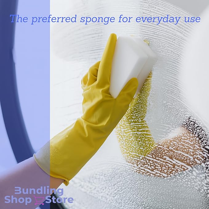 Melamine Sponge- Cleaning Pads 120 Count, High Density, Scratch Free Sponges (100x60x20mm) for Kitchen, Bathroom, Tiles, Walls & Multi-Surface Cleaning