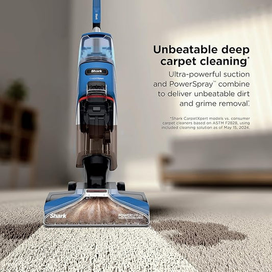 Shark CarpetXpert Upright Carpet & Area Rug Cleaner, Perfect for Pets, Lightweight & Powerful, Dirt, Grime, & Odor Removal, Carpet Shampooer, Cleaning Solution, Blue, EX121BRN