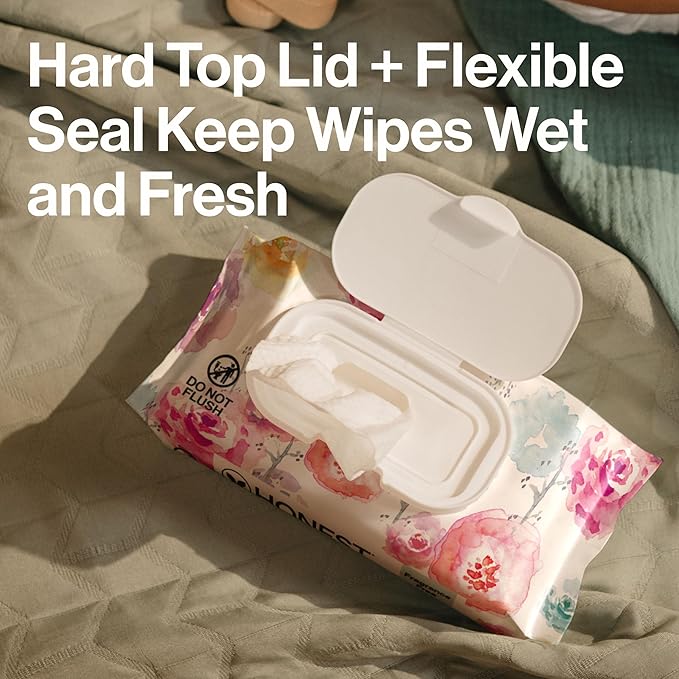 The Honest Company Hypoallergenic Multi-Use Baby Wipes for Sensitive Skin, Rose Blossom, 576 Count