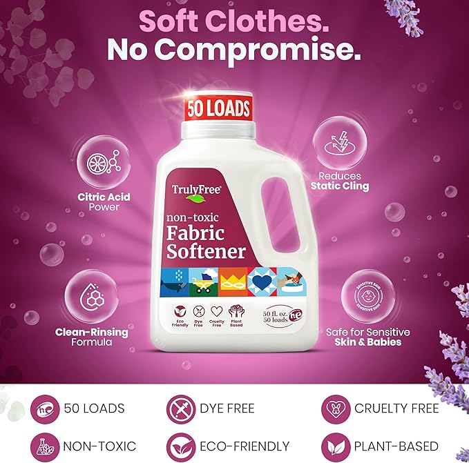 Truly Free Laundry Detergent Powder, Signature, 4 Refills + Fabric Softener, Signature Scent, 4 Refills