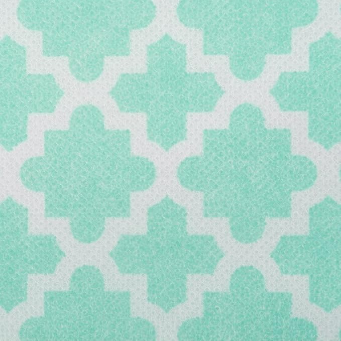 DII Non Woven Polyester Storage Bin, Lattice, Aqua, Small Set of 4