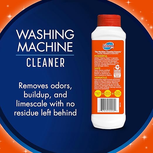 Glisten Dishwasher Magic Machine Cleaner and Disinfectant 2-Pack and Washer Magic Washing Machine Cleaner