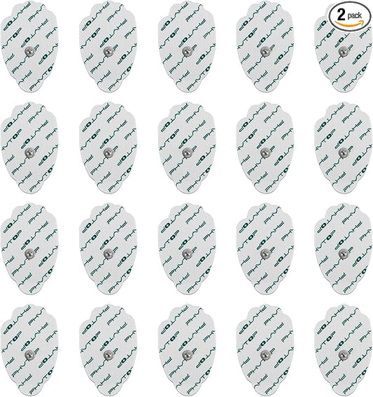 TENS Pads EMS Unit Snap Electrode 20 Pcs with Super Gel