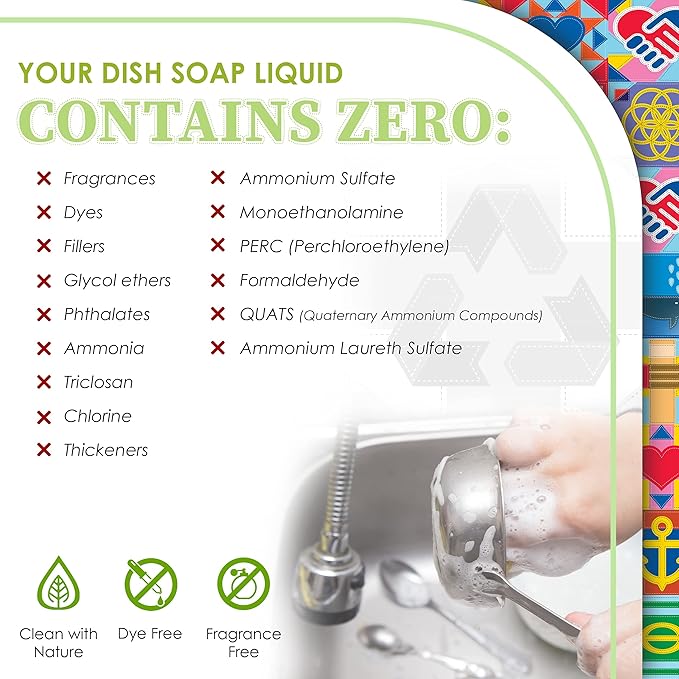 Truly Free Non Toxic Dish Soap | Natural Concentrated Dishwashing Liquid - Sweet Basil Scent | Non Toxic Organic Plant-Based Dish Soap | Family Safe - Eco-Friendly Formula | 16 fl oz
