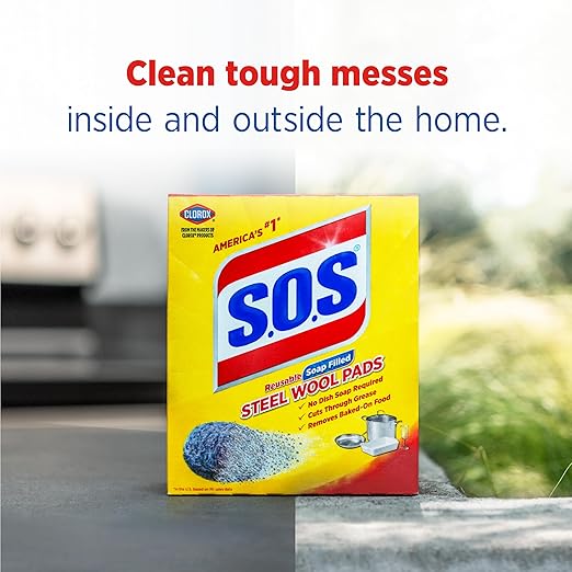 S.O.S Steel Wool Soap Pads, 10 Count