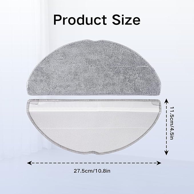 VIEWALL 6 Pack Microfiber Mop Cloths Compatible with Roborock Q7 M5 / Q7 M5+ / Q7 L5 / Q7 L5+ Robot Vacuum Cleaner, Reusable Mop Cloths Replacement Accessories(Not for Q7 / Q7 MAX / Q5 MAX)